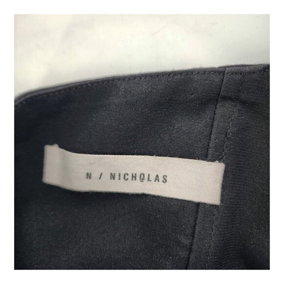 NICHOLAS Ponti Shoulder Band V Dress In Black Backless Sheath - Picture 6 of 8